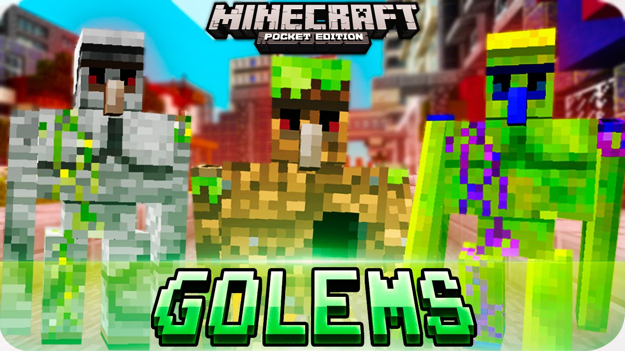 Minecraft Pe Mods New Golems Mod 0 15 6 0 15 X Mcpe Android Youtube