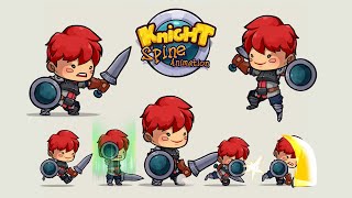 Spine 2D Animation - Knight Game Character