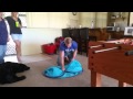 Folding a pop up beach tent