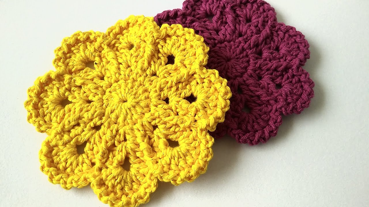 PORTA COPOS MARGARIDA/ FLOWER CROCHET