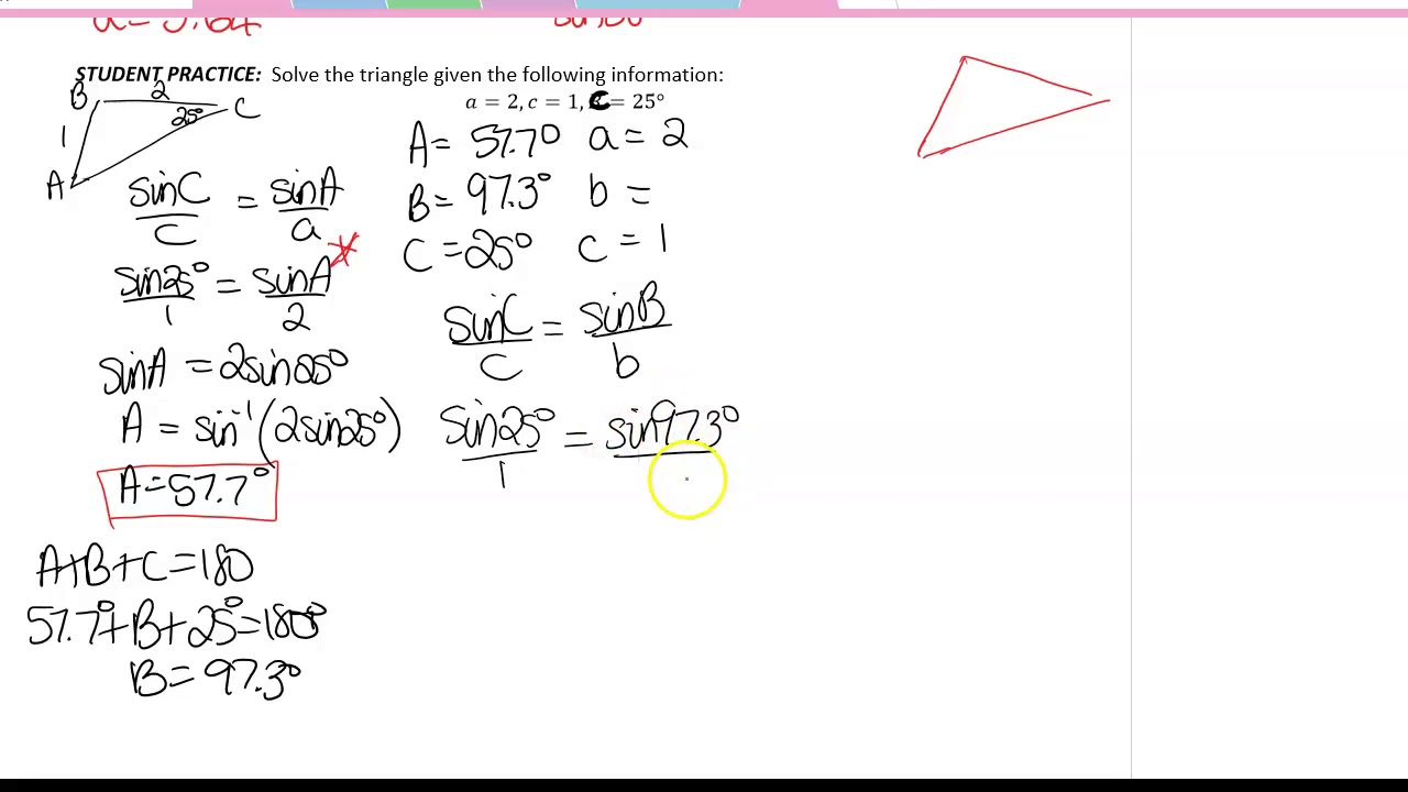 7-7a Another Law of Sines Ambiguous Case - YouTube