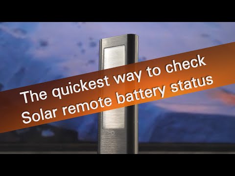 The quickest way to check Samsung Solar remote battery status