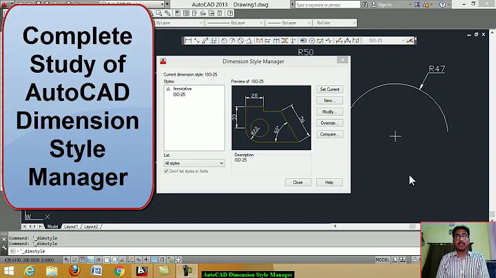 AutoCAD Dimensions - Setting up  dimension style | AutoCAD Dimension Style Manager