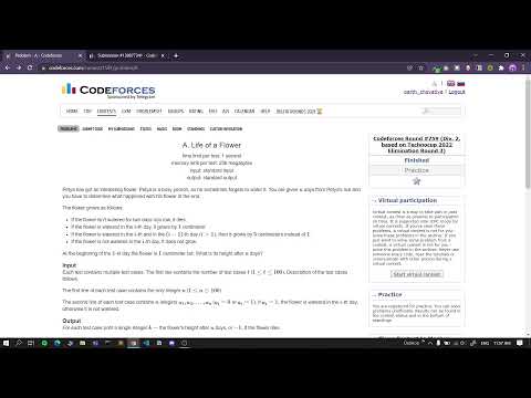 A. Life of a Flower | Codeforces Round #759