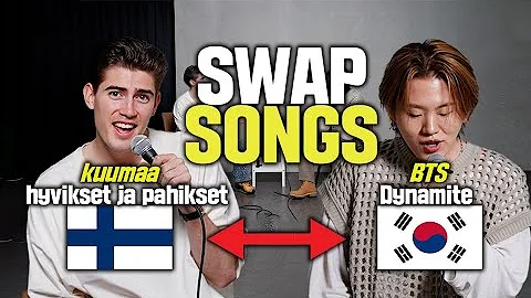 How Does BTS Dynamite Sound In Finnish? l Korean and Finnish Artist Swap Songs l FT. Robin Packalen