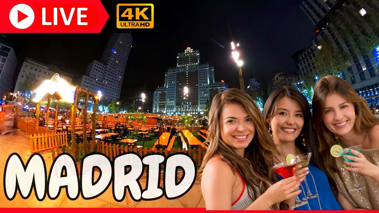 [Video 4k] ¿Qué Ver en Madrid en Navidad? Madrid, Plaza España en Noche Buena