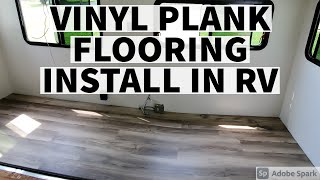 Vinyl Plank flooring install in our RV
