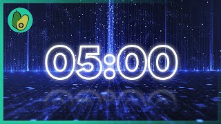 5 Minute Countdown Timer -  Inspiring, Electronic Music (EDM) 🌌 (4K UHD)