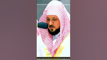 (وما خلقت الجن والإنس إلا ليعبدون) أواخر سورة الذاريات بصوت الشيخ ماهر المعيقلي