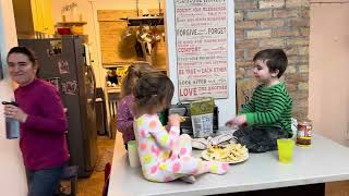 Toddlers find an odd place for lunch