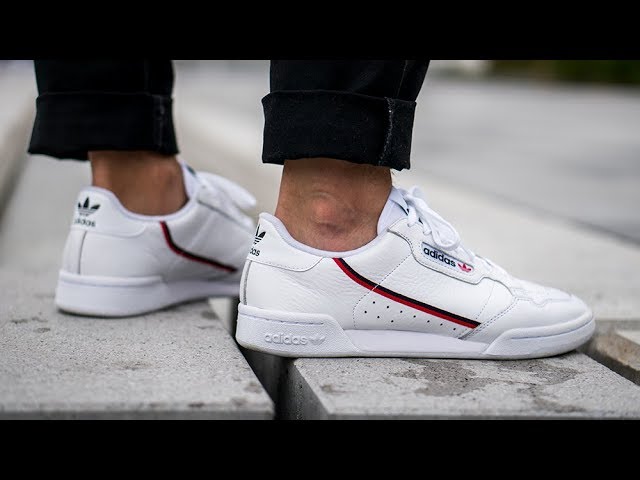 Onfeet: adidas Continental 80 Rascal White | - YouTube