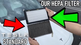 How to Change Tesla Model 3/Y Air Filter to a HEPA Filter  for $50 Save $150