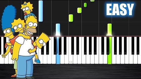 The Simpsons Theme - EASY Piano Tutorial by PlutaX - Synthesia
