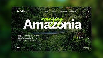 Web UI Design Tutorial - Amazing Amazon Jungle Website User Interface Design - Adobe Photoshop