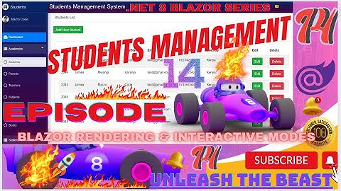 EPISODE 14: How to Create Blazor Students CRUD App with Admin LTE in NET8.0,EF Core,SQL Server EP10💥
