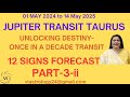 12 signs predictions jupiter transit taurus may 2024may 2025