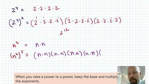 Grade 8 1.3a How do you raise a power to a power