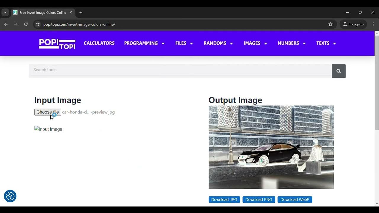 How we can use this tool invert image colors online free online