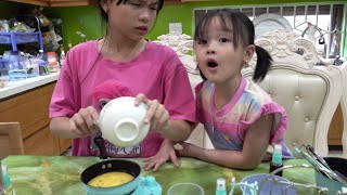 Hướng dẫn rán trứng và nấu mỳ tôm đồ chơi trẻ em - kitchen toy set for children