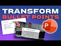 Transform bullet points into creative content with this powerpoint tutorial 