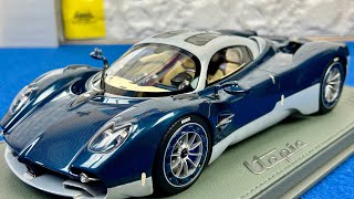 Pagani Utopia Blue Carbon Fiber New Die-Cast 1:18 💎Lmited Edition 💎by BBR Model #diecast