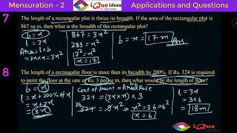 Plane Figures Questions in Mensuration