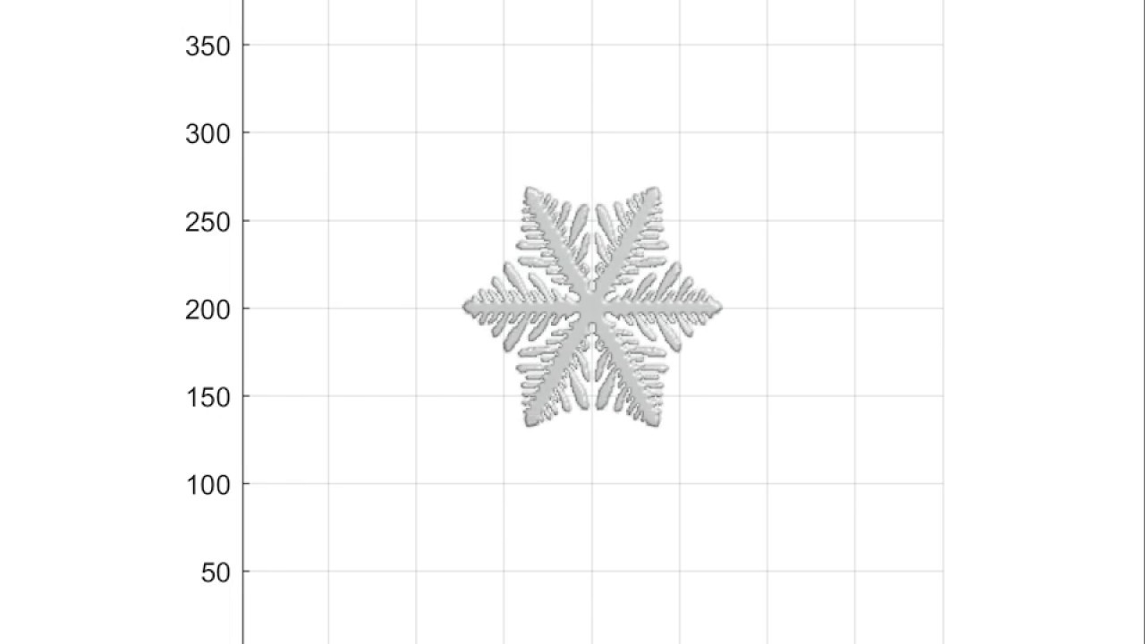 Snowflake: Phase Field simulation of dendritic crystal growth - YouTube