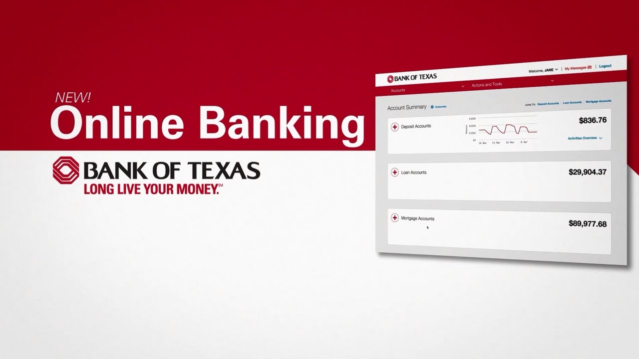 Bank of Texas Online Banking YouTube