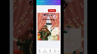 🔥✨Beutiful Mehndi Ceremony Template in Canva for beginners tutorial#Amreenexperiment's