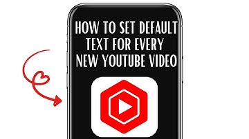 HOE STEL JE DE STANDAARDTEKST IN VOOR ELKE NIEUWE YOUTUBE-VIDEO