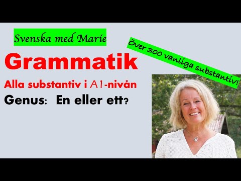 Grammatik - Genus en eller ett? 300 substantiv -  A1-nivån - @svenskamedmarie