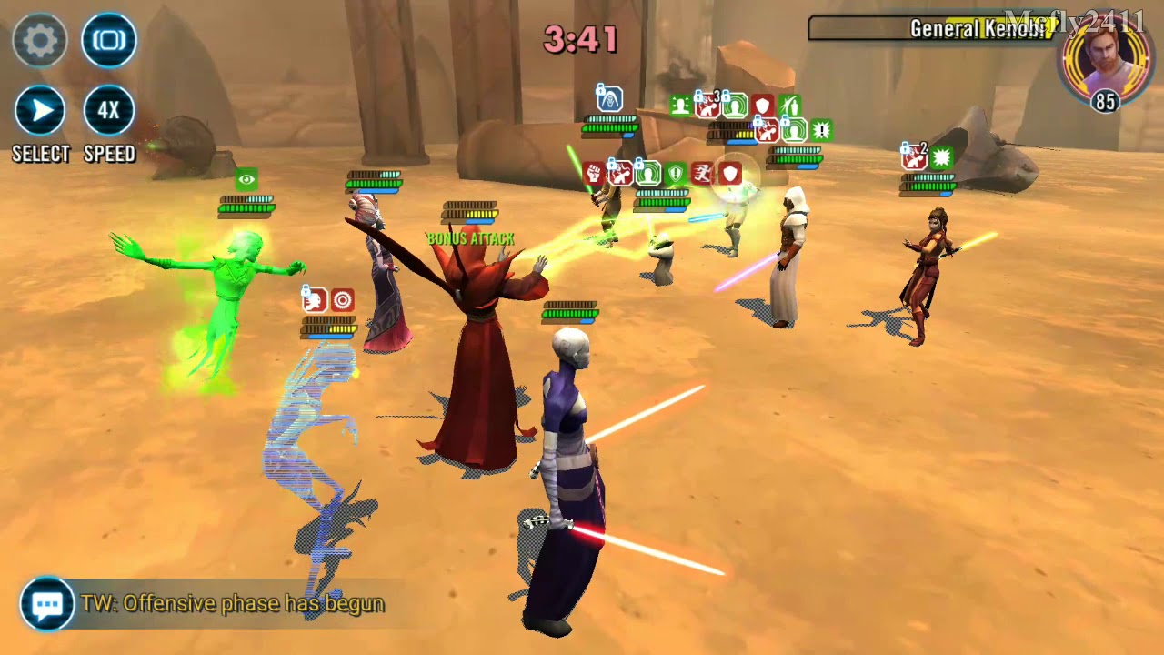 MT Lead NS vs Jedi Knight Revan - Daka eats up Direct Focus