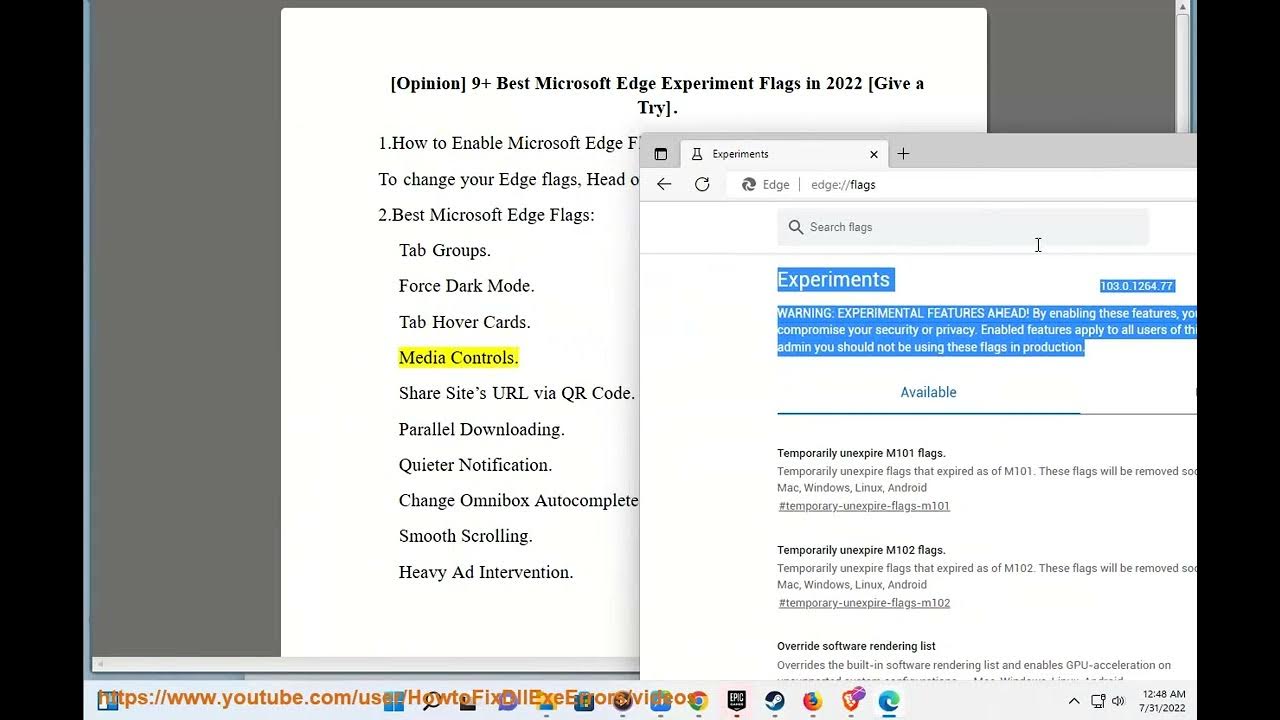[Opinion] 9+ Best Microsoft Edge Experiment Flags of 2022 (Give a Try). YouTube