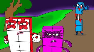 How dare Numberblocks 8 and 10 Awaken Zombie 5 from his sleep - Numberblocks fanmade coloring story