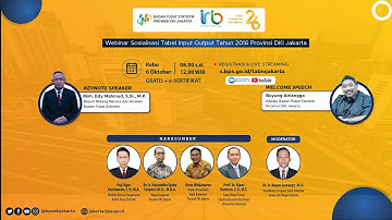 Sosialisasi Tabel Input Output 2016 Provinsi DKI Jakarta - Tabel IO/IRIO sebagai Landasan Kebijakan