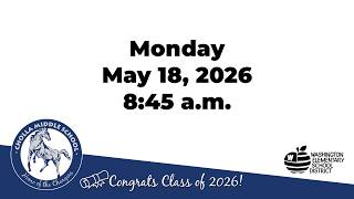2026 Eighth Grade Promotion 1 - Monday, May 18, 2026, at 8:45 a.m.