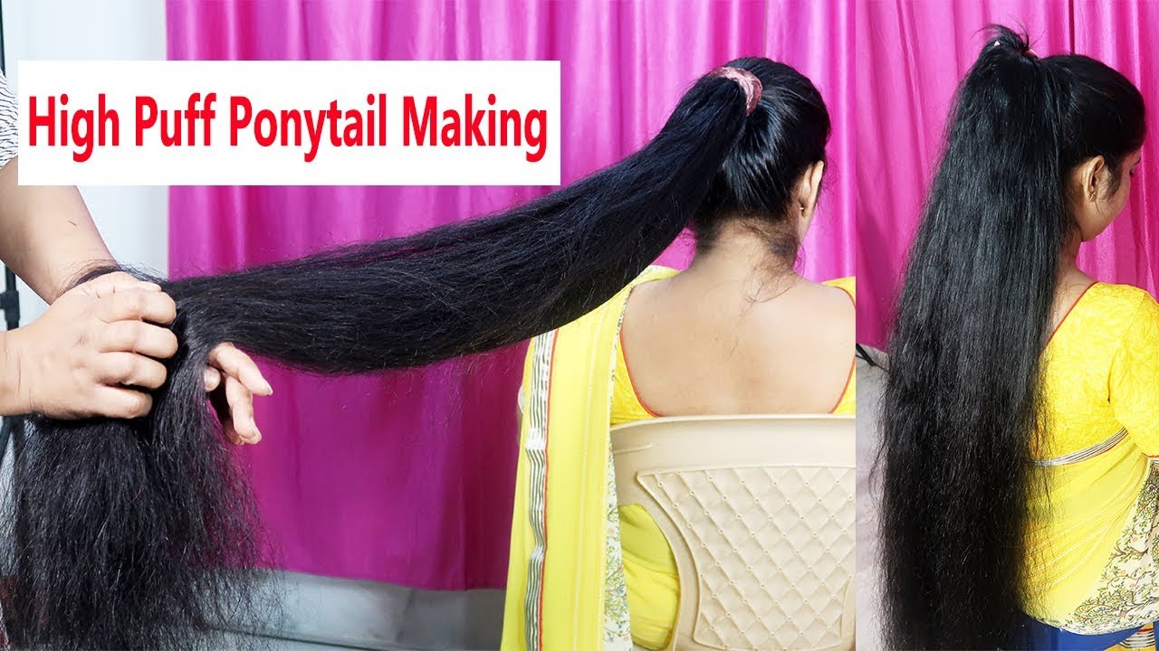 New High Puff Ponytail Hairstyles - Easy ponytails for School, College, Work | Long Ponytail