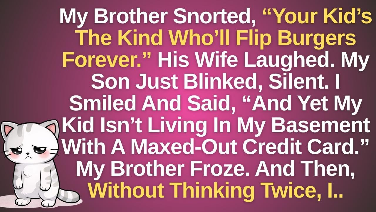 My Brother Snorted, “Your Kid’s The Kind Who’ll Flip Burgers Forever.” His Wife Laughed. My Son ...