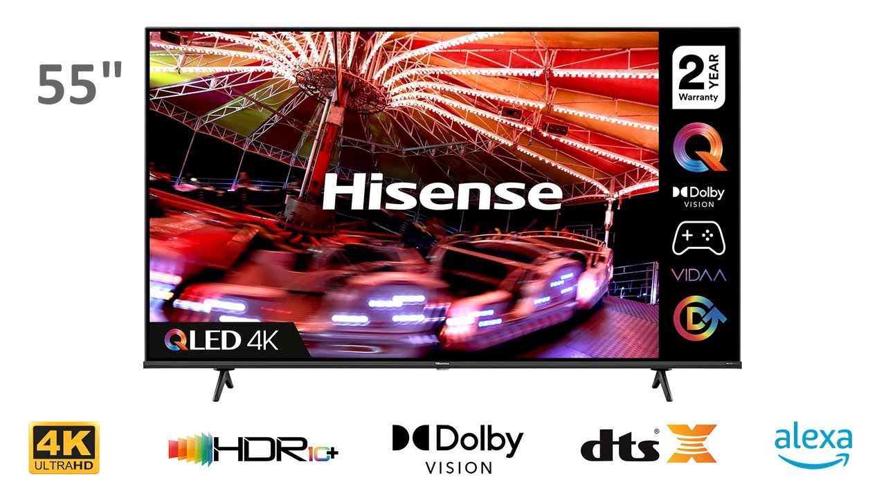 TV HDR - YouTube 55 Series Hisense Inch 55E77HQTUK 4K Smart QLED Gaming