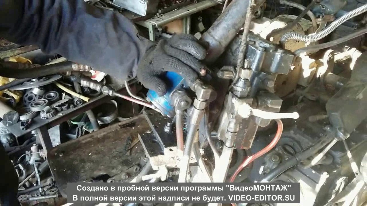 Самодельный трактор мерседес и его гидравлика - YouTube
