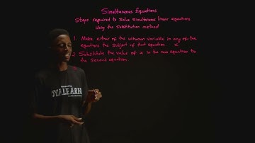 JSS 3| Simultaneous Equations|Steps required to solve simultaneous equations by substitution method.