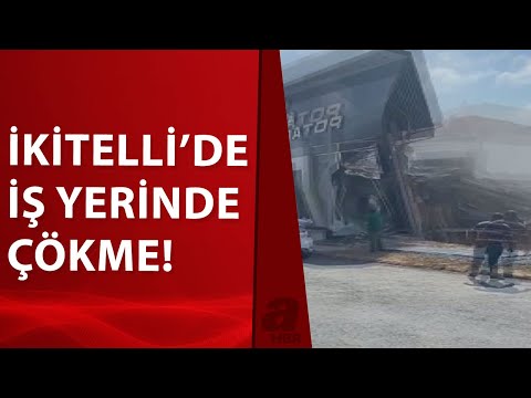 İstanbul'da korku dolu anlar! İkitelli'de bir iş yerinde çökme yaşandı!