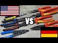 TOOL WAR I - US Made vs German Made - Which electrician tools are better, Klein or Knipex?