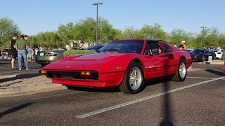 On "my car story" we're in scottsdale az at cars & coffee the “101
scottsdale” mayo blvd. 5-6-17. looking a 1985 ferrari 308
quattrovalvo...