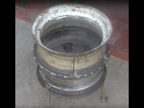 Пічка з автомобільних дисків, одна із моїх робіт
