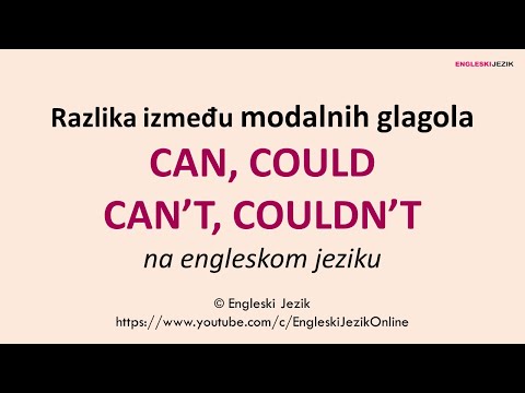 Razlika između modalnih glagola CAN, COULD, CAN'T, COULDN'T na engleskom jeziku