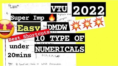 DMDW 7-8 Marks Repeated Numericals 💯🤩 Super Important [+PDF] 🎯🔥🔥🔥 6SEM CSE #vtu #2022 #DMDW #18CS641