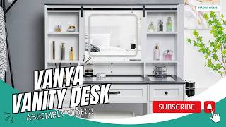 DIY Vanity Desk With Mirror Assembly Naomi Home Vanya Vanity Desk