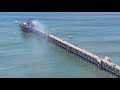 Drone captures oceanside pier one day after fire