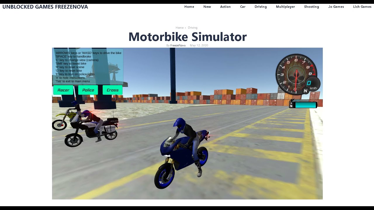 3D Moto Simulator 2 - Unblocked at Cool Math Games